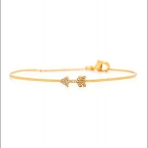Rare Gold Gorjana Delicate Shimmer Arrow Bracelet